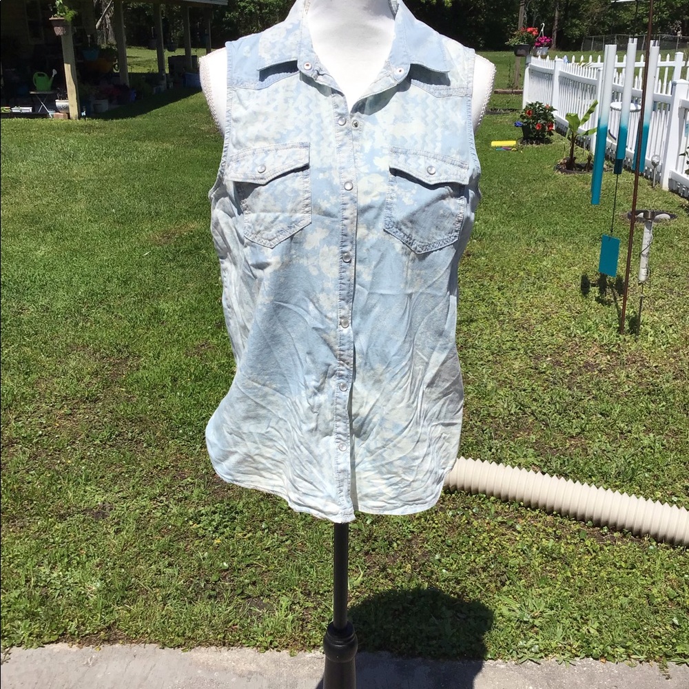 Mudd Sleeveless Denim Shirt